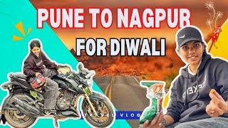 Pune to Nagpur 800KM Bike Ride | 2 Days No Sleep No Food 😭 | Real Diwali Vlog with My Brother