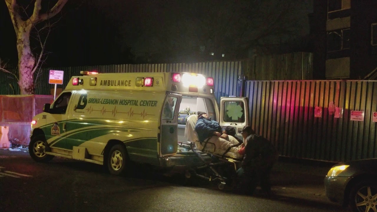Bronx Lebanon EMS Prepare To Transport Patient Involved In MVA In The
