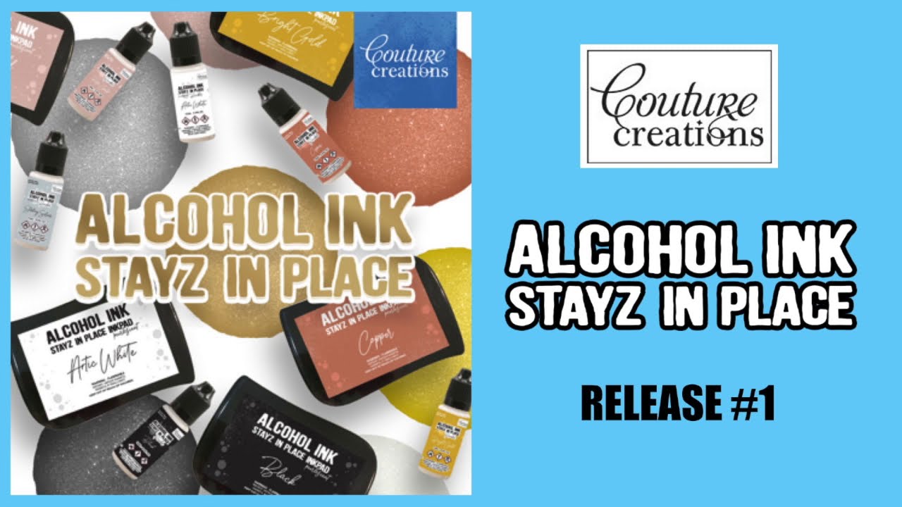 Couture Creations Stamp and Colour Outline Ink Pad for Alcohol Ink  Colouring - Light Pink - Scrapbooking Made Simple