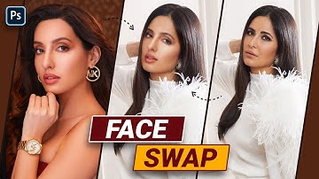 Swap Faces Katrina Body & Nora Face │ Face Swap in Just One Click │ Photoshop Tutorial