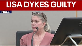 Lisa Dykes shows no emotion as she is found guilty of murdering Marisela Botello