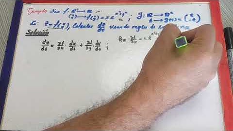 Vectorial: Ejemplo regla de la cadena para funciones de varias variables