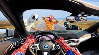 Morning Rountine of Rich Spider-Man ( Fighting Bad Guy , Drive a Car , Swimming … )