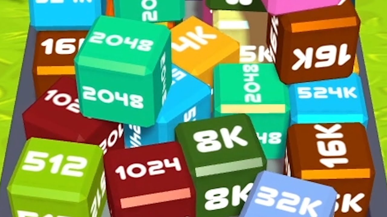 Merge Cube 2048 3D - ASMR Gameplay (Cubes Math, Level Up NumberBlocks ...