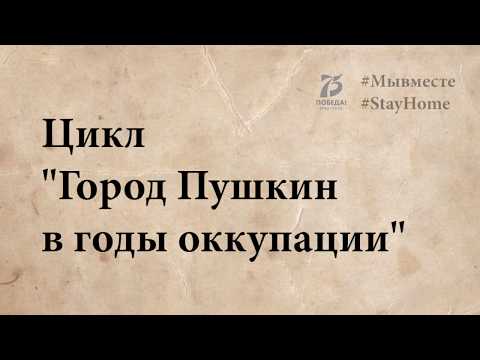 Цикл «Город Пушкин в годы оккупации». 1
