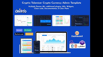 RTL Dark Tokenize CryptoCurrency Admin Templates