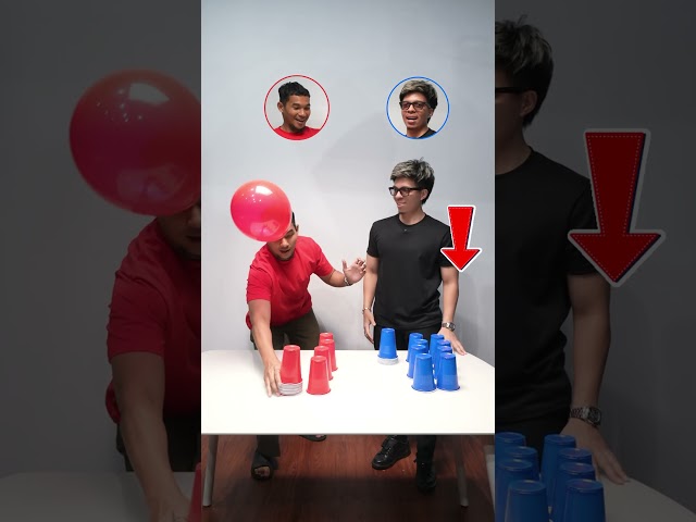 First to stack their cups wins—both did?! 😳 #refreshingtime