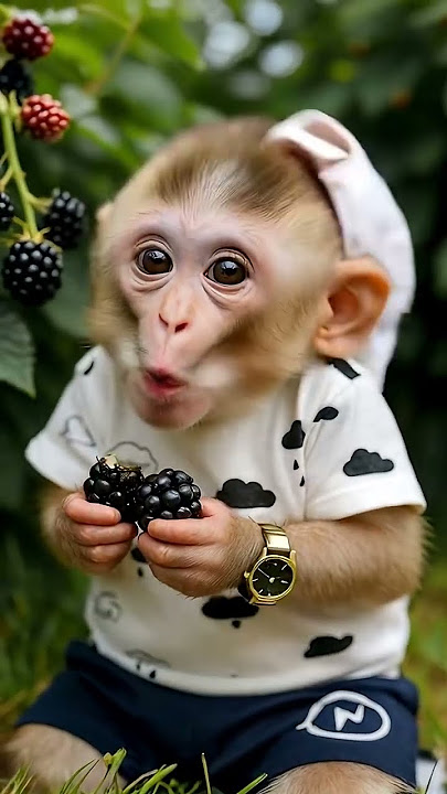 Bagian 3 || monyet lucu lagi makan buah 🐵 #monyet #monyetlucu #shorts