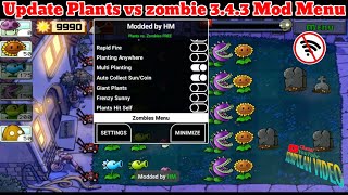 Plants vs zombie 3.4.3 mod menu