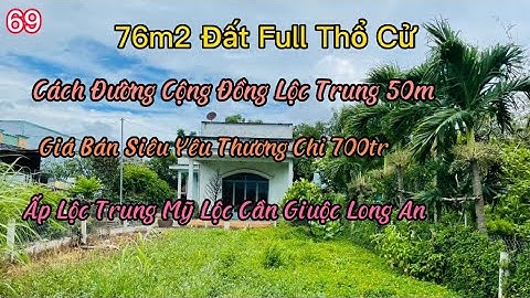 Đất Cần Giuộc Long An Bán 76m2 Đất Thổ Lô 2 Đường Cộng Đồng Lộc Trung Sổ Hồng Riêng