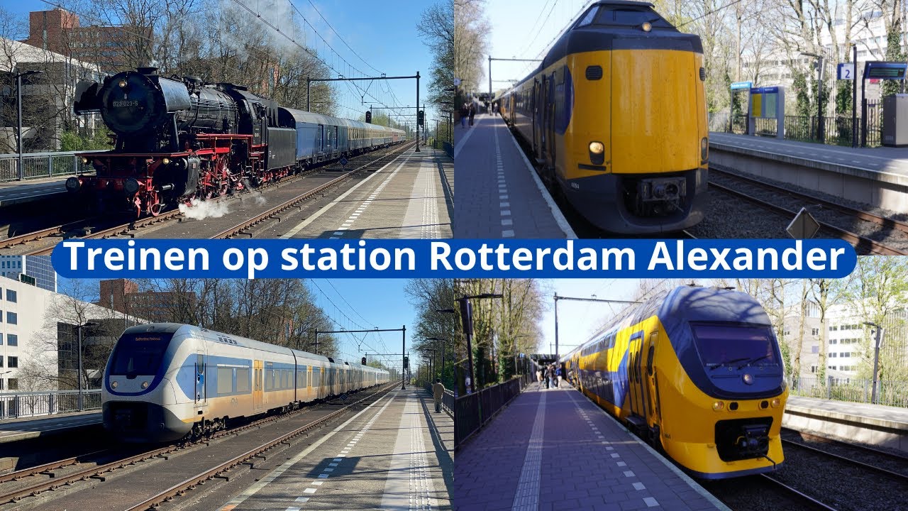 Treinen op station Rotterdam Alexander - 5 april 2025