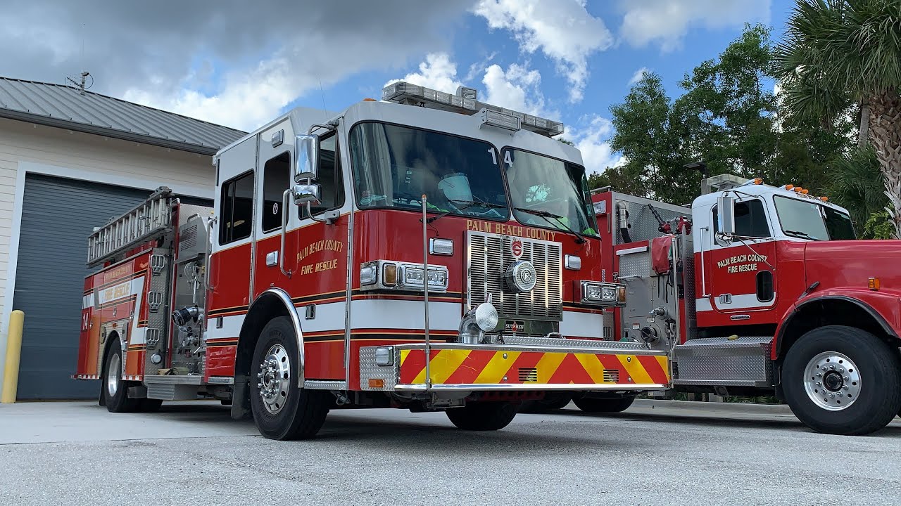 Walk Around Of Palm Beach County Fire Rescue Engine 14 - YouTube