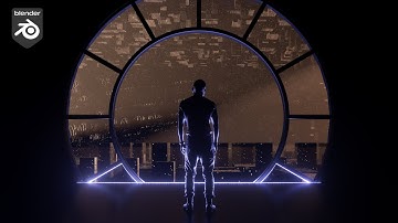 Blender easy Sci-Fi Environment Window Scene | Eevee