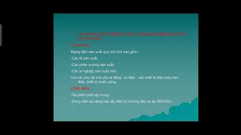 công nghệ 12 mạng điện sản xuất quy mô nhỏ