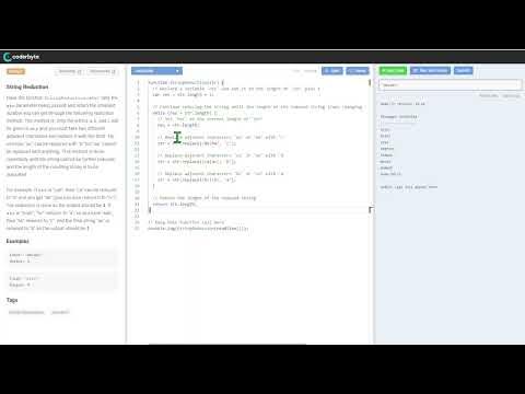 String Reduction - Interview assessment Coderbyte - Code challenge ...