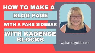 Blog page with sidebar