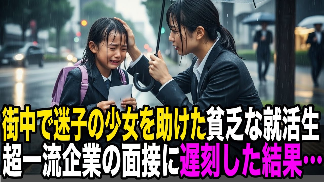道端で迷子の少女を助け、就職面接に遅刻した貧困家庭の女子大生。一流企業の面接官に罵倒された結果…