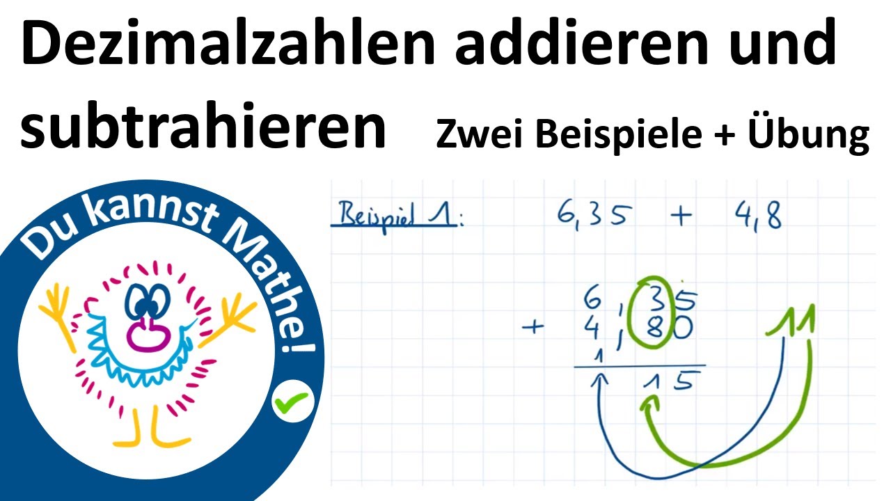 Addieren Und Subtrahieren Von Dezimalzahlen www.youtube.com