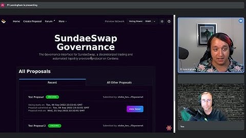 Cardano: NerdOut - SundaeSwap Governance