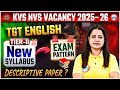 KVS NVS Vacancy 2025 | KVS NVS TGT English Tier 2 Syllabus &amp; Exam Pattern 2025 | Full Details