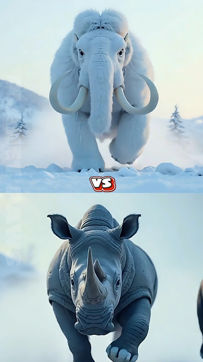 Wild rhinocero vs Mammoth vs ( Elephant , Hyena , Walrus , Otter , Hippo ) animals Battle #paws