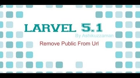laravel 5.1 remove public from url