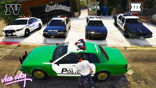 GTA 5 - Stealing GTA POLICE CARS with Franklin ! (Real Life Cars #134)