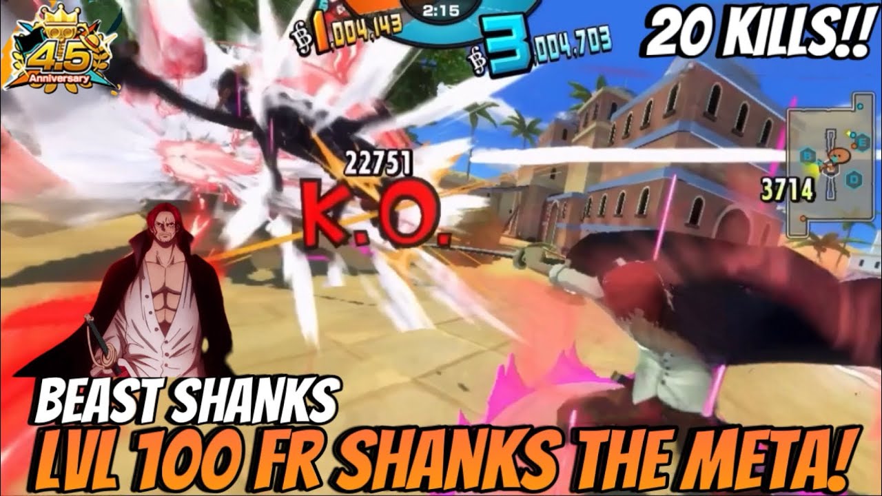 THE META KING 🤴 IS BACK! LVL 100 FR SHANKS!!OPBR! #new #opbr #gameplay ...