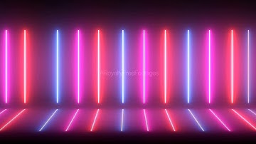 Neon Multicolored lines Background Looped Animation HD | Neon lights motion background, Free Footage