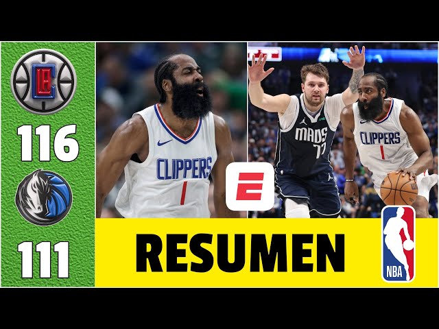 CLIPPERS EVITÓ HISTÓRICA REMONTADA y venció 116-111 a MAVERICKS de DONCIC. Igualan serie 2-2 | NBA