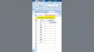 Find Square Root In Excel // Excel Tutoring // Excel Data Entry Work In Hindi #excel #shorts