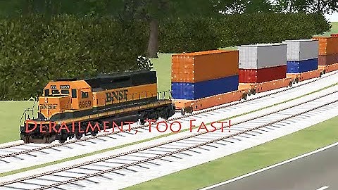 Train Sim - Airport Using BNSF GE ES44DC (Evolution Series) Got Derailment