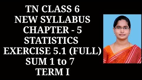 6th Maths T-1 Ch-5 Statistics | Ex-5.1 (All sums) | Samacheer One plus One channel