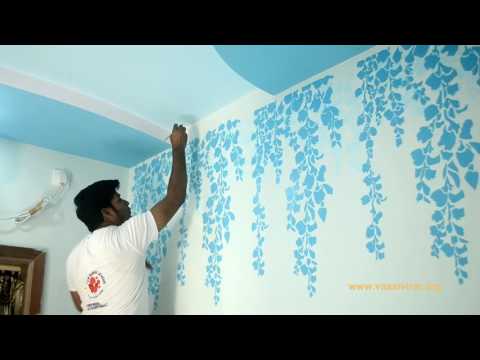Stencil wall designs and custom wall designs