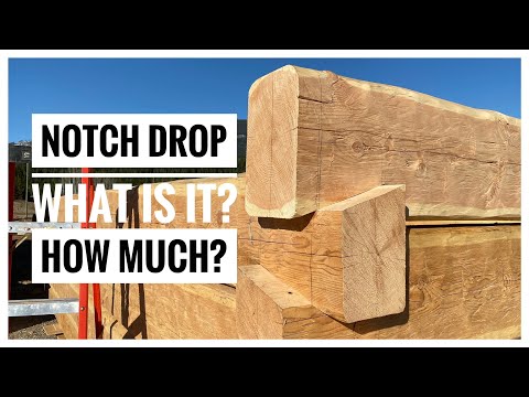 Notch Drop in Dovetail Log Construction; What is it? How much? #logtalkwithdave #logcabin #dovetail