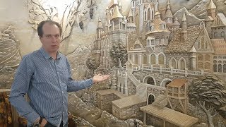 Мастер из Кургана создаёт сказочные замки на стенах домов