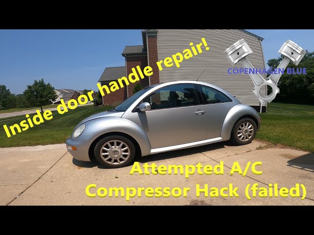 How to repair an inside door handle (VW New Beetle and attempted A/C Hack  (failed))