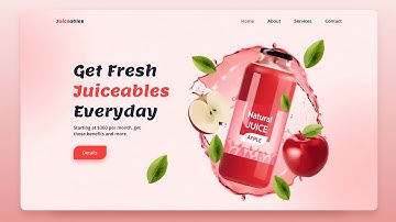 Create a Responsive Fruit Juice Animation Page Using Html & CSS Step By Step | Animated Page #html5