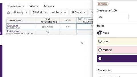 Adjust late status in Canvas