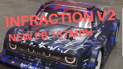 Arrma Infraction V2 speed run, NEW PB 137MPH