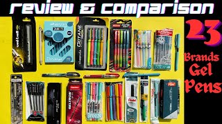 23 Brands Gel Pens ( Review & Comparison )