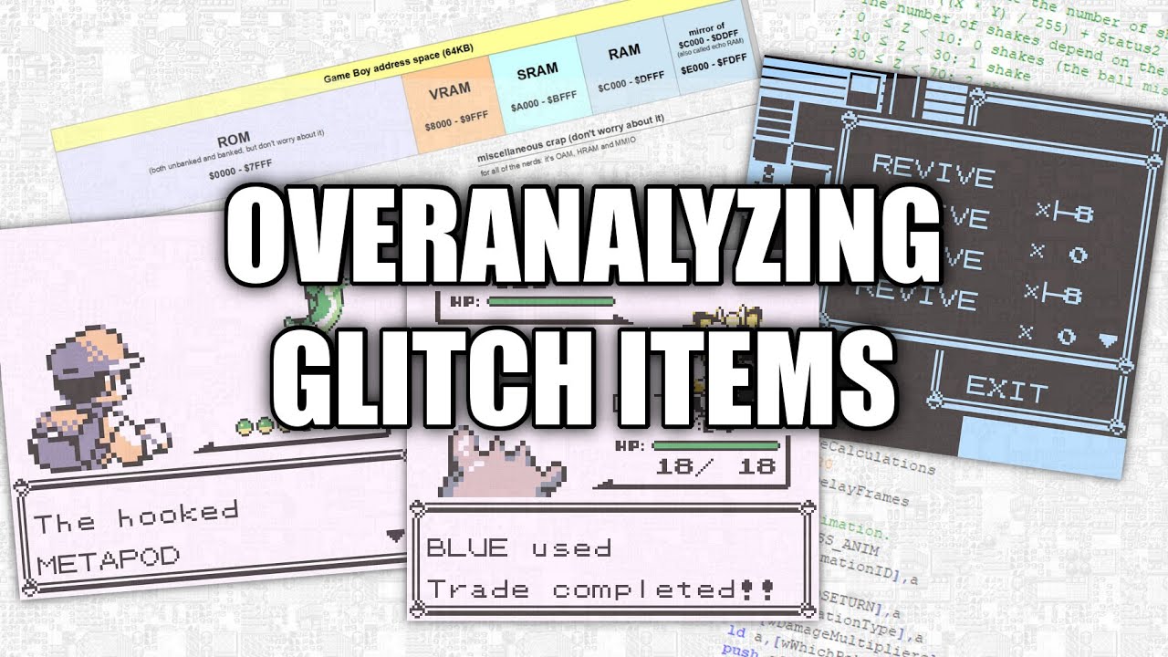 Pokémon Red/Blue glitch items the detailed analysis YouTube