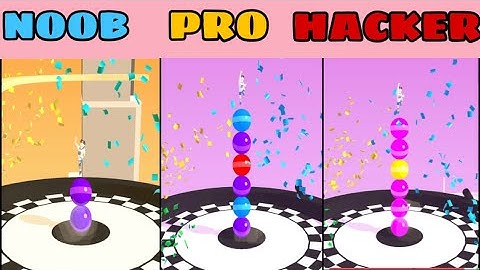 NOOB vs PRO vs HACKER in Stack Rider ❤️ All Levels Gameplay, NEW Games iOS, Android