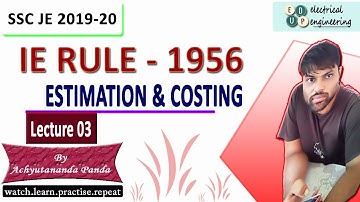 Lec03 | IE Rules | Estimation and costing | SSC JE | Learn through MCQs with EdUp | #studyfromhome