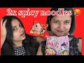 Buldak 2x spicy noodle challenge 🌶️🥵korean spicy noodle vlog #2xspicynoodles #koreannoodles #buldak