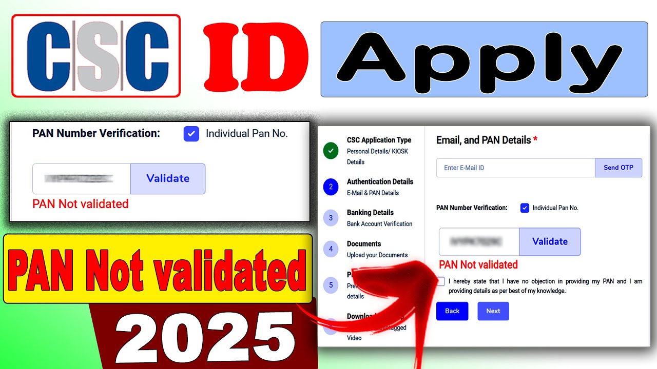 CSC Registration PAN Not validated Problem || CSC Registraction PAN Not ...
