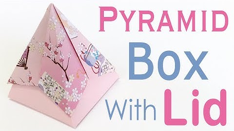 Pyramid Origami Paper Gift Box With Lid - Origami Kawaii〔#109〕
