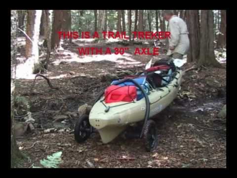 TRAILTREKKER kayak carts 24" 27" &amp; 30" axles - YouTube