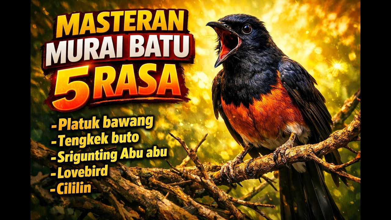 MASTERAN MURAI BATU 5 RASA — Full Tembakan,Platuk Bawang,Tengkek Buto, Srigunting, Cililin, Lovebird