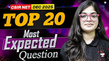 CSIR NET Physical Chemistry | TOP 20 MOST EXPECTED QUESTIONS | Lekhanshu Singh